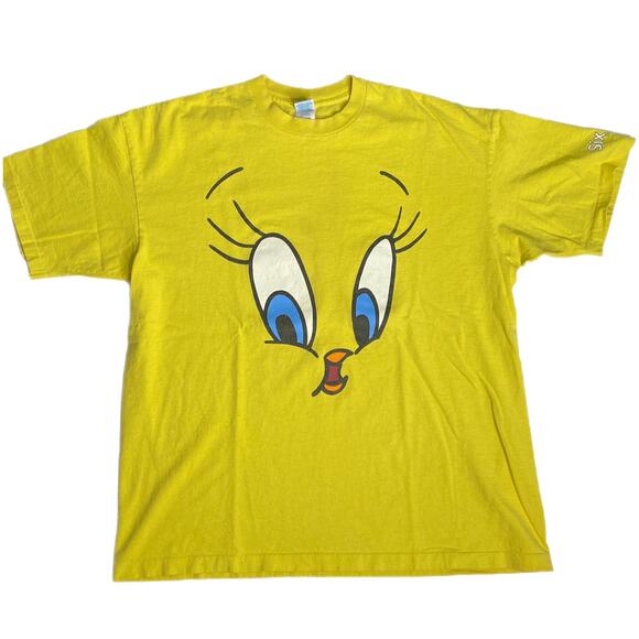 Vintage Single Stitch Tweety Bird Face Looney Tunes T Shirt - Men's Size XXL - Picture 1 of 4